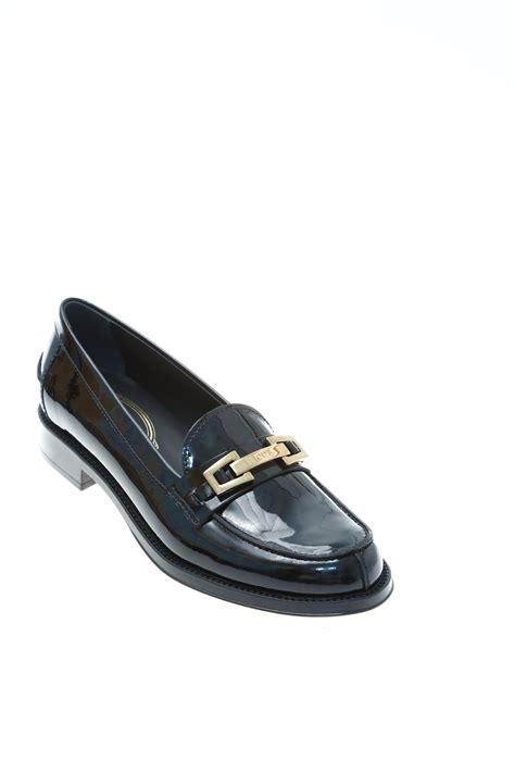 scarpe prada vernice nera|Mocassini in vernice Nero .